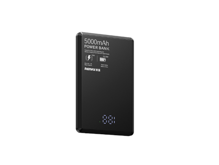 REMAX RPP-107 Vocard Pro Series 5,000mAh PD Magnetic Wireless Power Bank(PD 20W) - Black For Discount