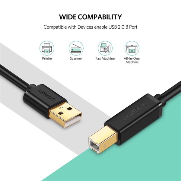 Ugreen US135 USB 2.0 AM to BM Print Cable (1.5M) Online