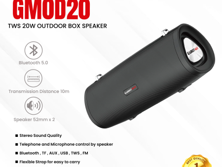 GADGET MAX GMOD20 TWS 20W OUTDOOR BOX SPEAKER Discount