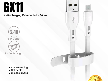 GADGET MAX GX11 CHARGING DATA CABLE FOR MICRO (2.4A) (1M), Micro Cable, Charging Cable, Data Cable on Sale