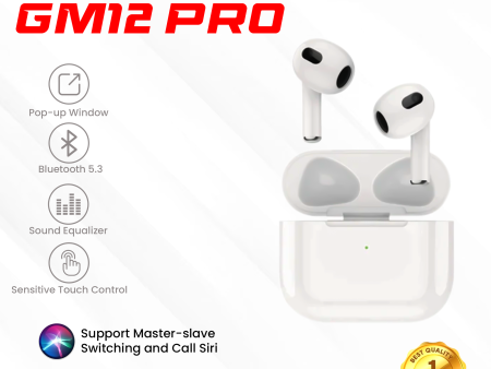 GADGET MAX GM12 PRO EW43 TRUE WIRELESS STEREO HEADSET TWS Earbuds Fashion