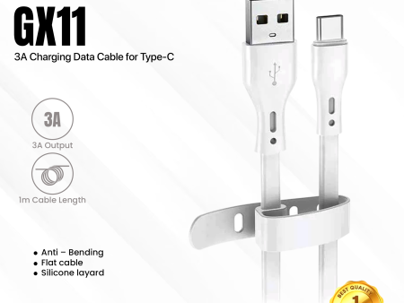 GADGET MAX GX11 CHARGING DATA CABLE FOR TYPE-C (3A) (1M), Type-C Cable, Data Cable, Charging Cable Discount