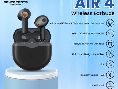 SoundPeats Air 4 Bluetooth V5.3 ANC True Wireless Earbuds Online now