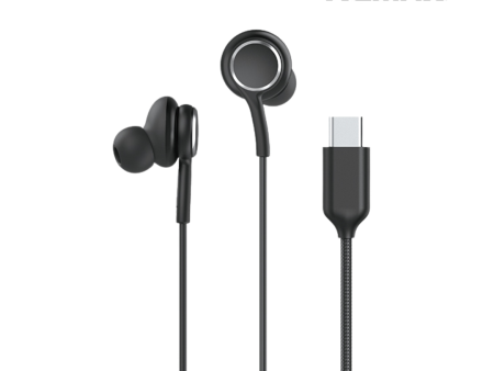 REMAX RM-703A Type-C Wired Earphone - Black Discount