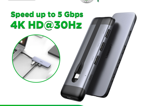 UGREEN CM285 USB-C 5 in 1 Multifunction Adapter available with up to 3 ports including USB 3.0   USB-C   HDMI Online Hot Sale