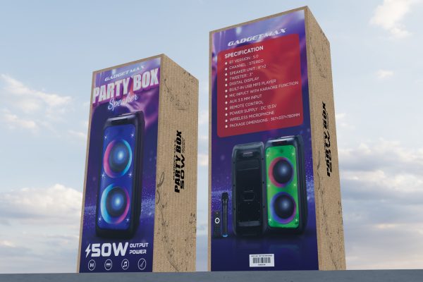 GADGET MAX GMPT-50 PARTY BOX 50W (8 *2) BLUETOOTH SPEAKER on Sale