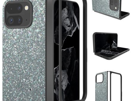 EIDERWOOD Google Pixel 9 Pro Fold (5G) Kunstlæder Glitter Cover - Mørkegrøn For Sale