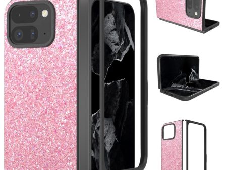 EIDERWOOD Google Pixel 9 Pro Fold (5G) Kunstlæder Glitter Cover - Lyserød Online now