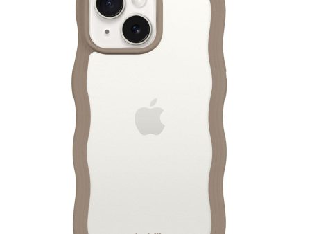 Holdit iPhone 15 Plus   14 Plus Wavy Case - Mocha Brown   Transparent For Discount