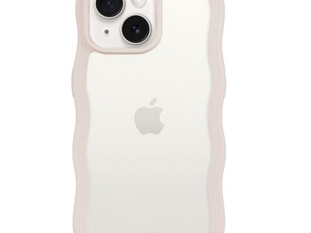 Holdit iPhone 15 Plus   14 Plus Wavy Case - Light Beige   Transparent Discount