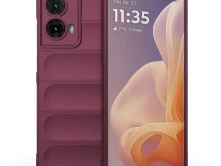 EIDERWOOD Motorola Moto G85 (5G) Fleksibelt Plastik Cover - Bordeaux Rød Hot on Sale