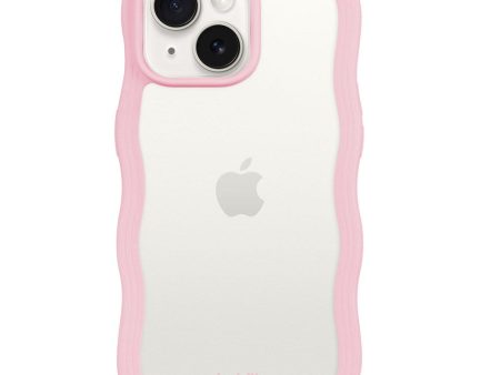 Holdit iPhone 15 Plus   14 Plus Wavy Case - Pink   Transparent Sale