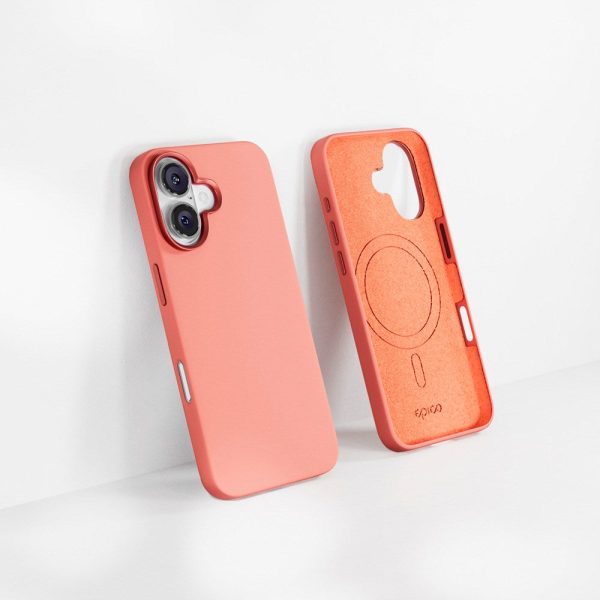 iPhone 16 Plus Epico Mag+ Silikone Cover - MagSafe Kompatibel - Peach Pink Sale