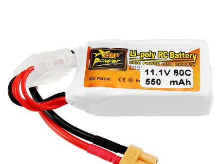 ZOP Power 11.1V 550mAh 80C 3S Lipo Battery XT30 Plug Cheap