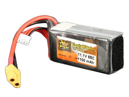 ZOP Power 11.1V 1100mAh 65C 3S Lipo Battery XT60 Plug Hot on Sale